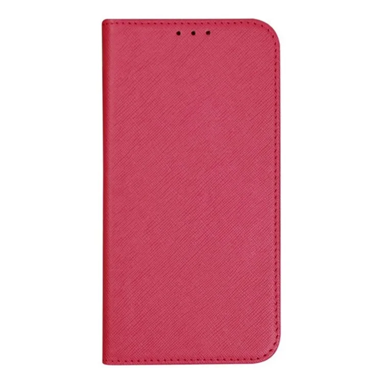 For OnePlus Nord 4 Case Leather Cross Texture Stand Phone Cover Strong Magnetic - Pink