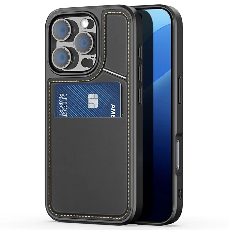DUX DUCIS Rafi II Series per iPhone 16 Pro Max Custodia Compatibile con MagSafe Card Slots Phone Cover - Nero