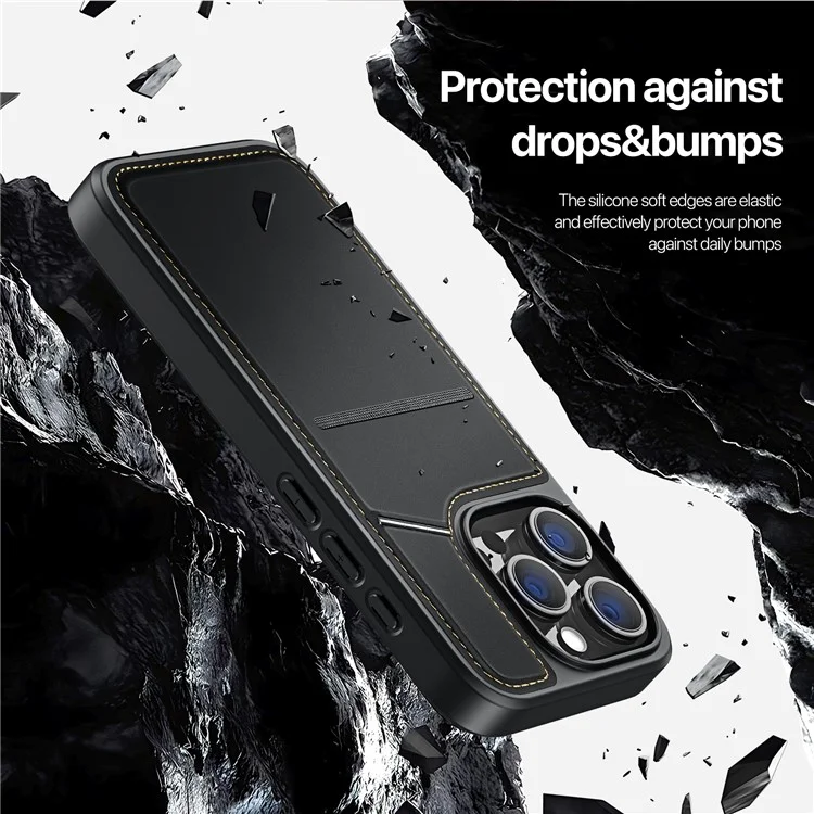 DUX DUCIS Rafi II Series per iPhone 16 Pro Max Custodia Compatibile con MagSafe Card Slots Phone Cover - Nero