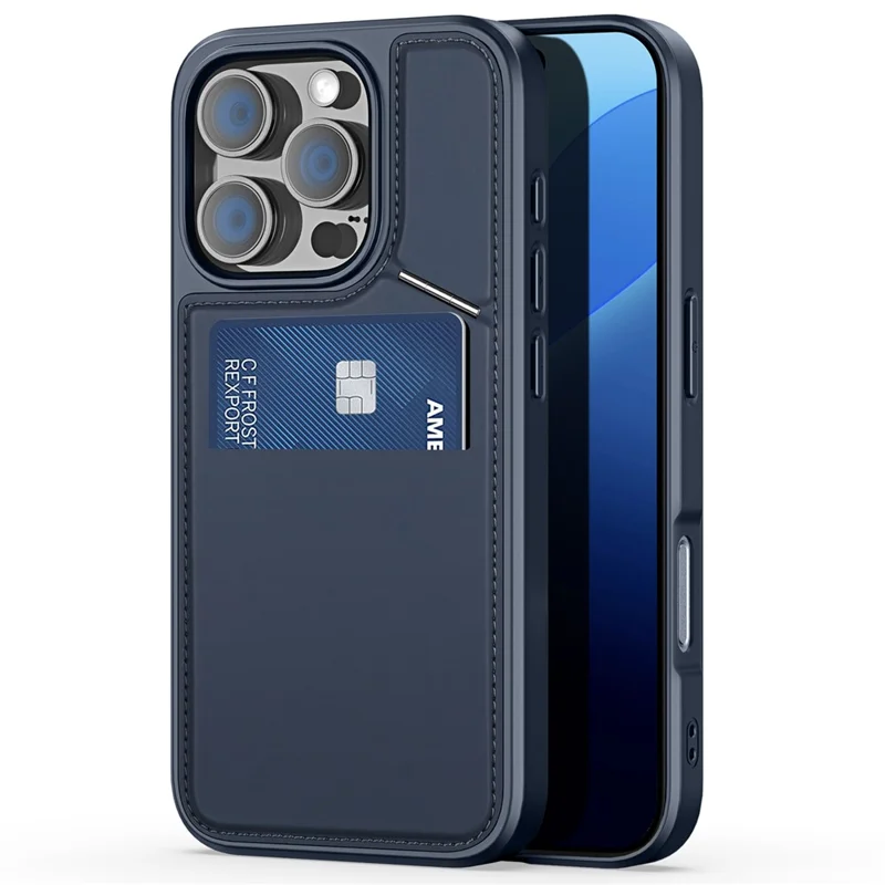 DUX DUCIS Rafi II Series for iPhone 16 Pro Max Case Compatible with MagSafe Card Slots Phone Cover - Blue