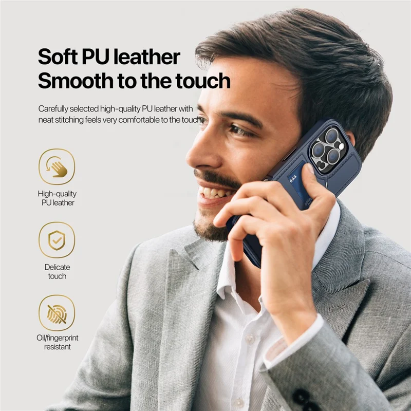 DUX DUCIS Rafi II Series for iPhone 16 Pro Max Case Compatible with MagSafe Card Slots Phone Cover - Blue