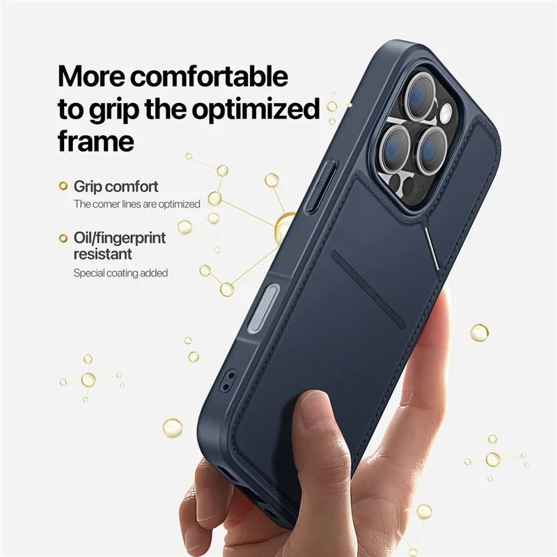 DUX DUCIS Rafi II Series for iPhone 16 Pro Max Case Compatible with MagSafe Card Slots Phone Cover - Blue