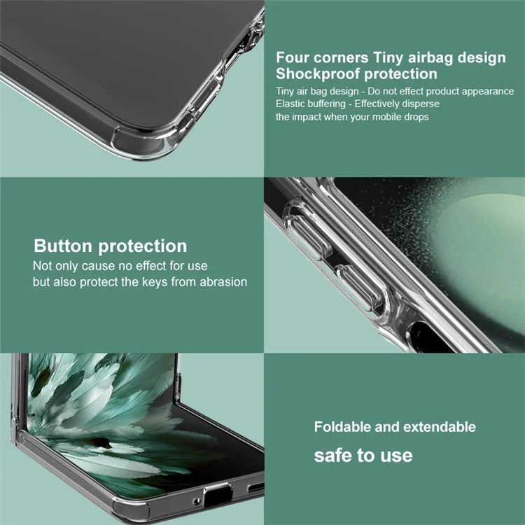 IMAK UX-6 Series for Honor Magic V Flip 5G Clear Case Anti-drop Airbags TPU Phone Cover