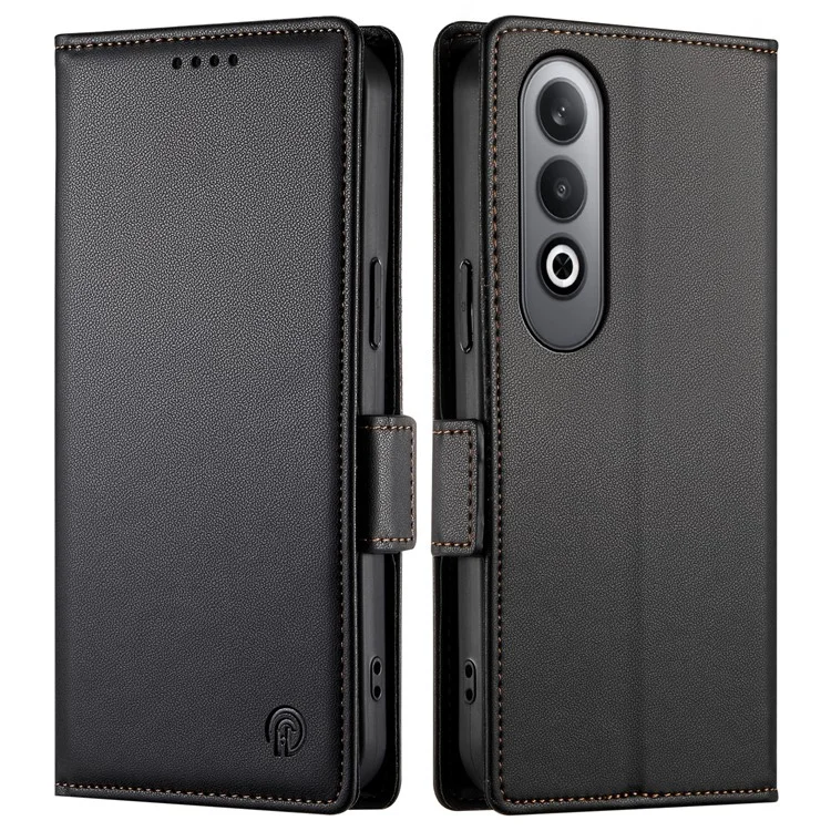 DF-010 Para Oppo K12 / OnePlus Nord CE4 5G Capa de Suporte Antirroubo de Couro PU Capa de Telefone - Preto