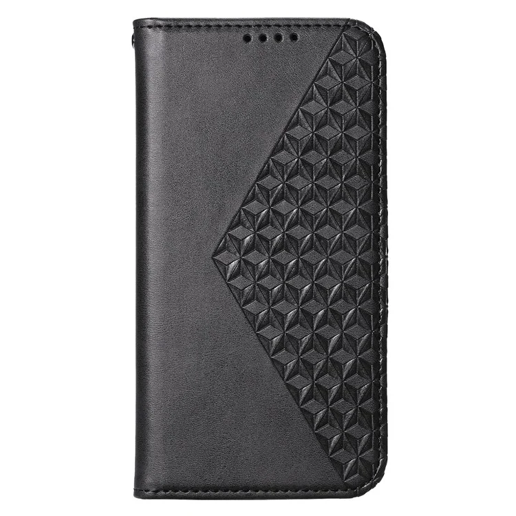 Para Xiaomi Redmi 13 4G / 5G / Note 13R 5G / Poco M6 4G Funda Textura de Ternera Cubierta de Teléfono de Cuero PU con Cartera - Negro