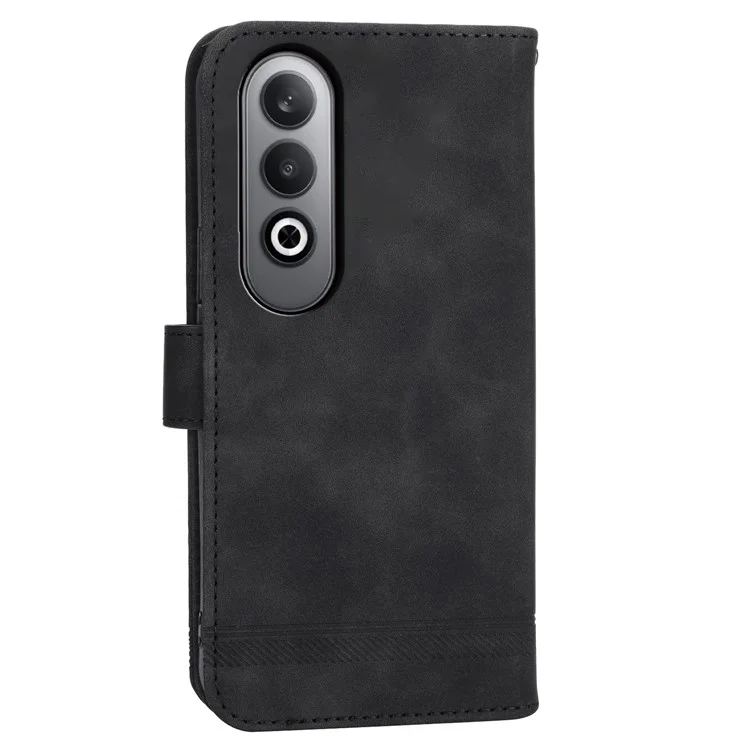 DIERFENG DF-03 Para Oppo K12 / OnePlus Nord CE4 5G Capa Carteira Anti-Queda Couro Telefone Capa - Preto