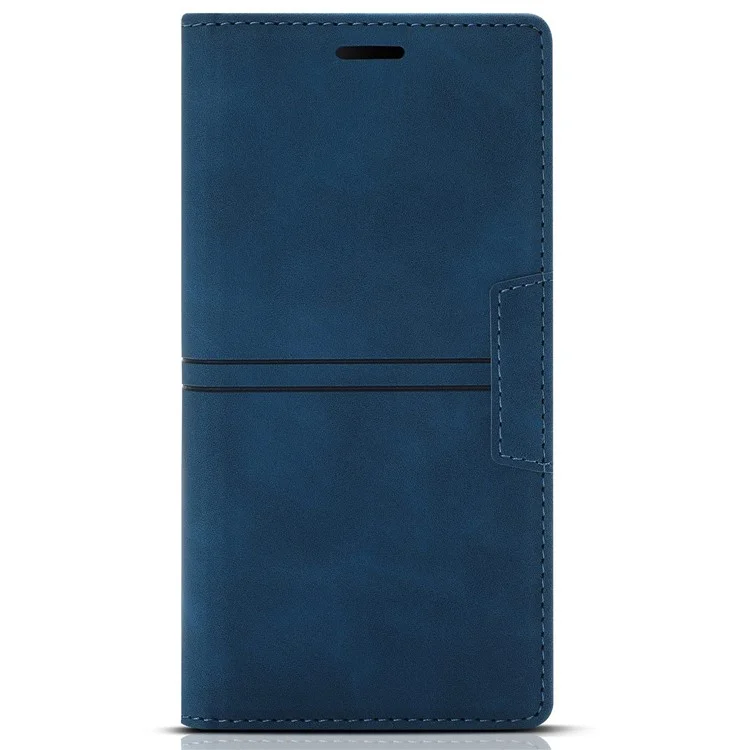 Per iPhone 16 Pro Max Wallet Phone Case Magnetic Closing Leather Flip Cover - Blue