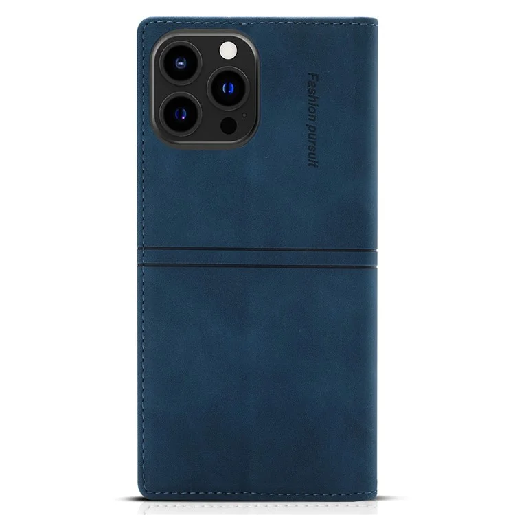 Per iPhone 16 Pro Max Wallet Phone Case Magnetic Closing Leather Flip Cover - Blue