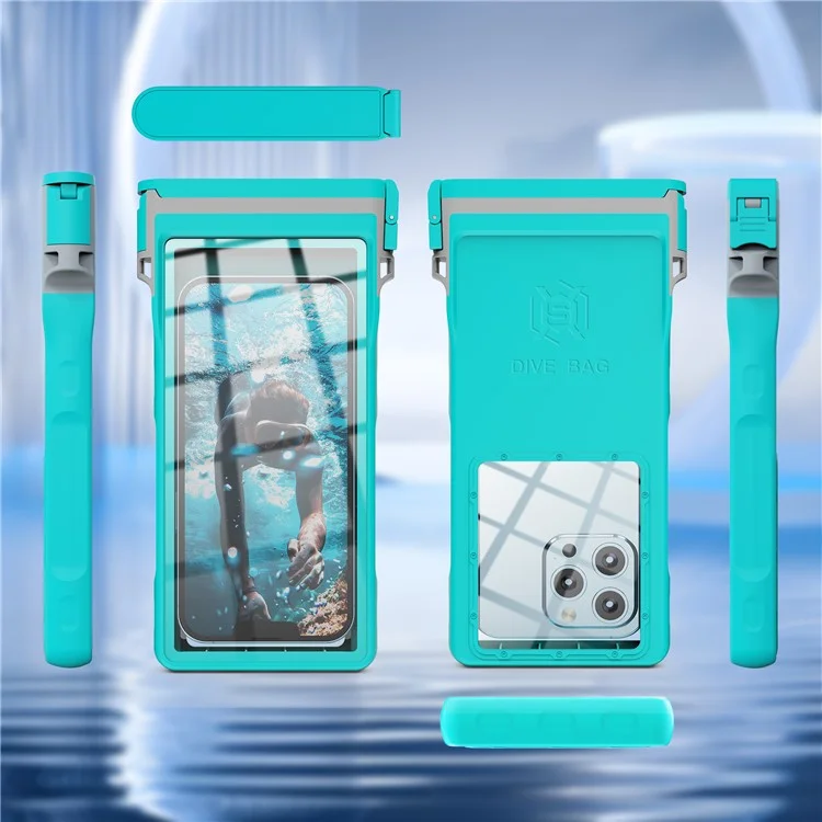 SHELLBOX 15m Capa de Telefone Celular à Prova d'Água de 7 polegadas - Azul