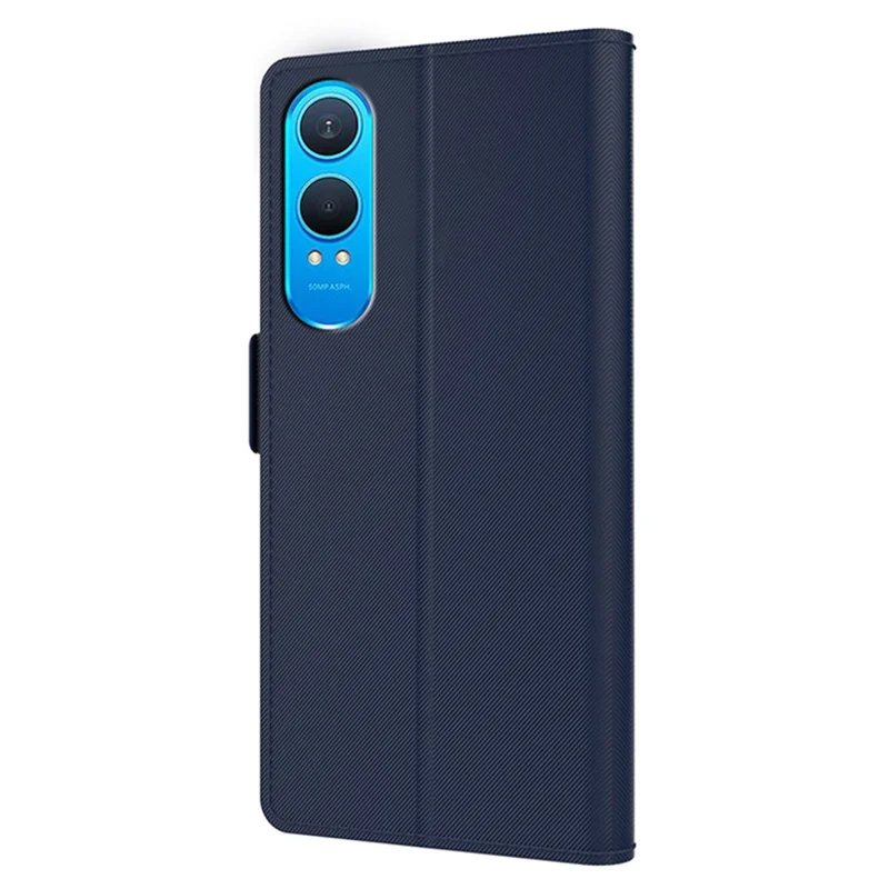 For OnePlus Nord CE4 Lite 5G Case Mirror Design PU Leather Phone Cover Card Holder - Blue