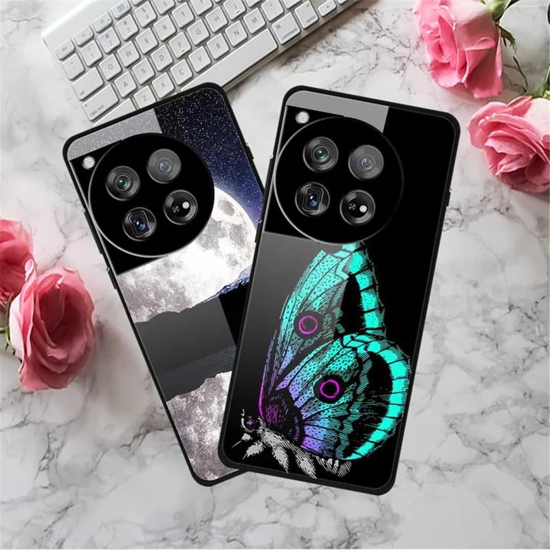 For OnePlus 12 5G Phone Case Pattern Printing Tempered Glass Shockproof Cover - Starry Sky Girl