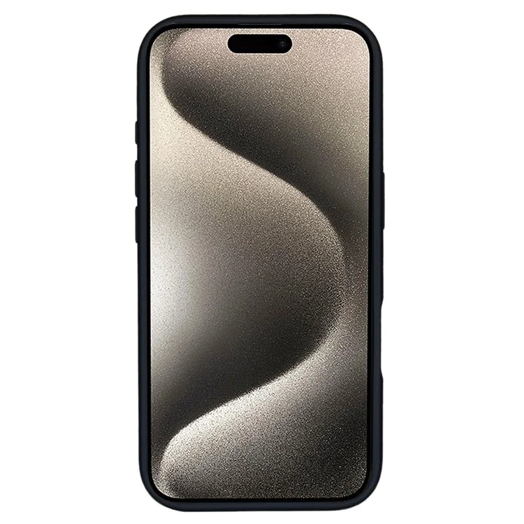 Für iPhone 16 Pro Case Carbon Fiber Texture TPU+PC Handyhülle mit drehbarem magnetischen Ständer