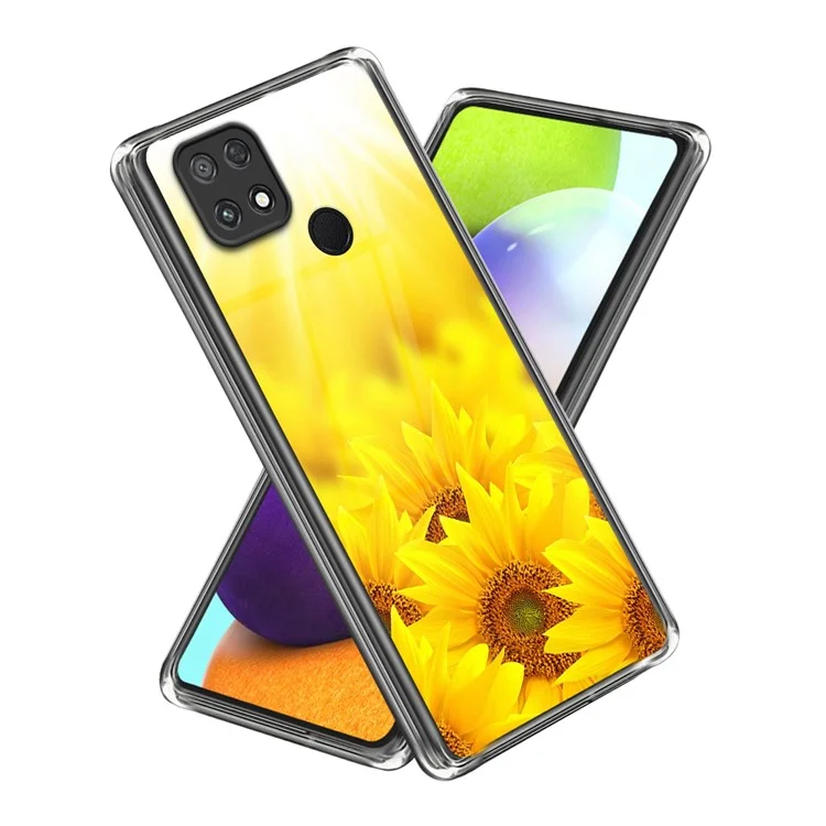 Für Xiaomi Poco C40 4G Sonnenblumenmuster Druck TPU -hülle Schockdelie Schutz Schlanker Anpassungsabdeckung - Stil A