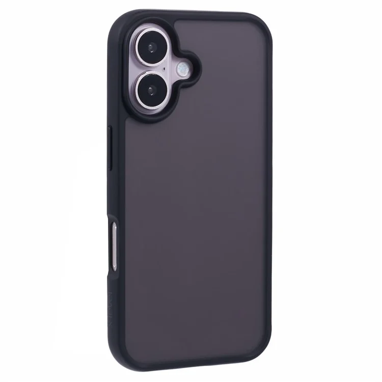 Étui X-LEVEL pour iPhone 16 en acrylique + coque de protection en TPU caoutchouté - Noir