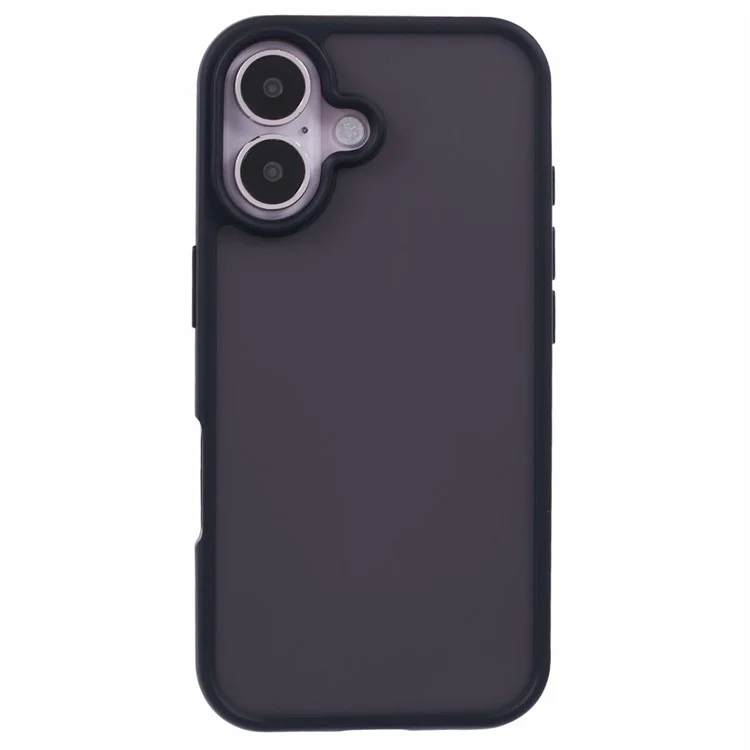 Étui X-LEVEL pour iPhone 16 en acrylique + coque de protection en TPU caoutchouté - Noir