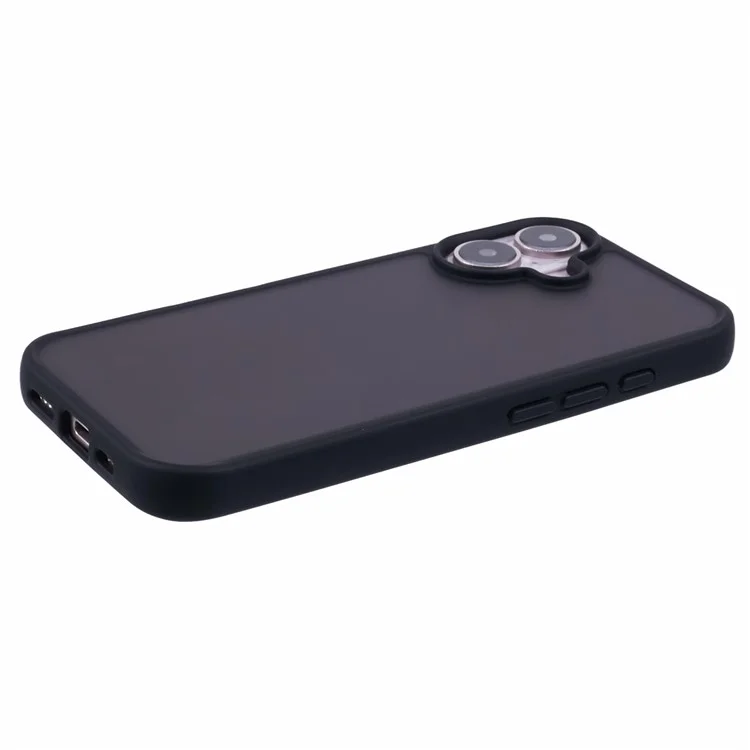 Étui X-LEVEL pour iPhone 16 en acrylique + coque de protection en TPU caoutchouté - Noir