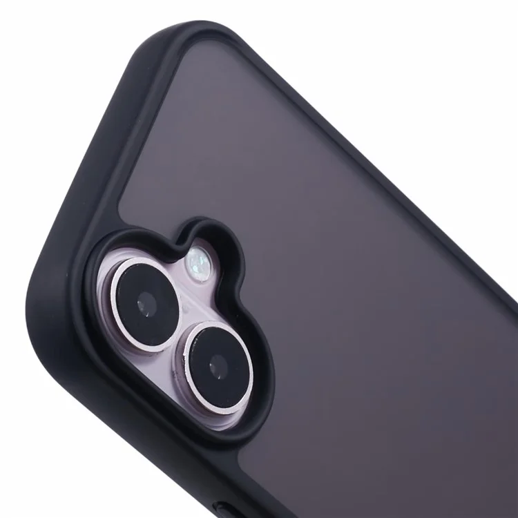 Étui X-LEVEL pour iPhone 16 en acrylique + coque de protection en TPU caoutchouté - Noir