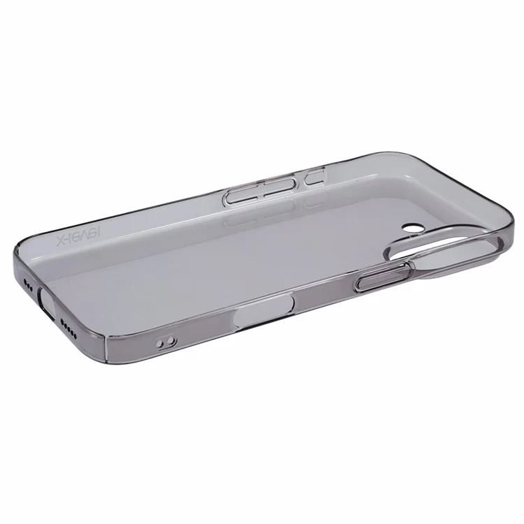 X-LEVEL For iPhone 16 Case Slim Hard PC Transparent Shockproof Phone Cover - Transparent Black