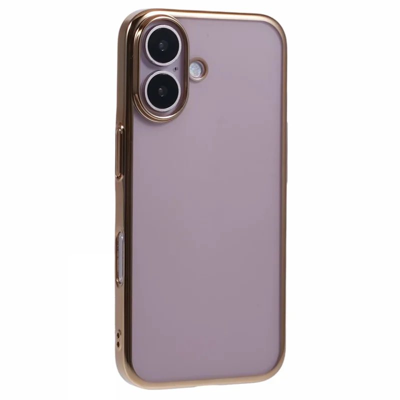 X-LEVEL For iPhone 16 Case Hard PC Transparent Shockproof Phone Cover - Gold