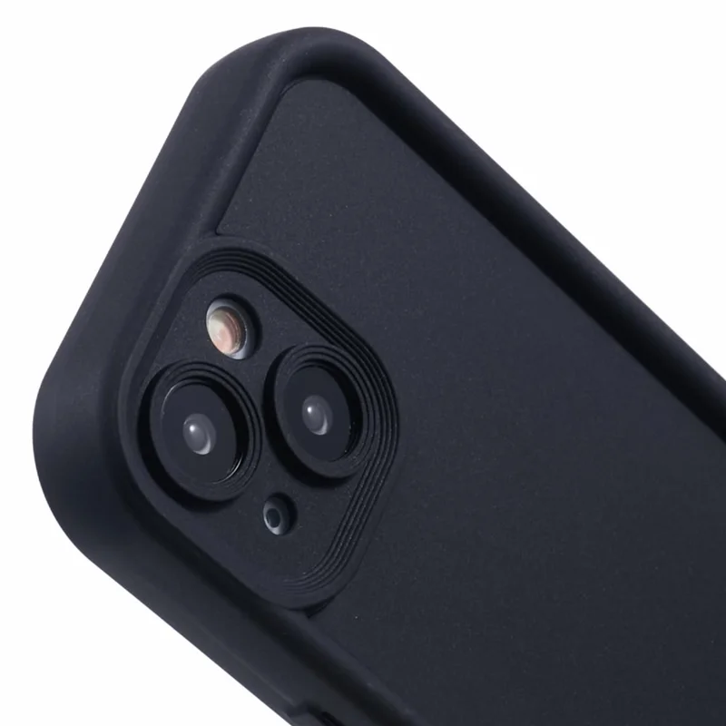 For iPhone 14 Anti-Scratch Phone Case Thickened TPU Phone Cover - Black