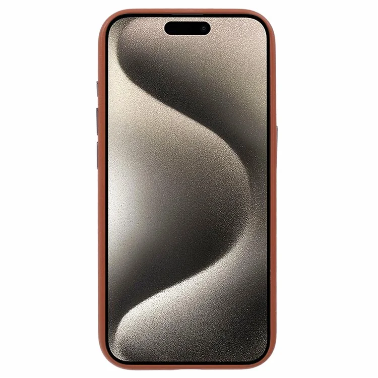 X-LEVEL Per iPhone 14 Pro Case Slim PU Pelle Guscio Rigido in PC - Marrone