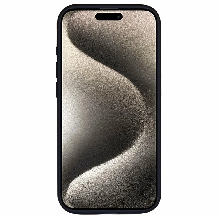 Pour iPhone 15 Pro Max Case Hidden Magnetic Kickstand TPU+PC Phone Cover avec Texture en Fibre de Carbone