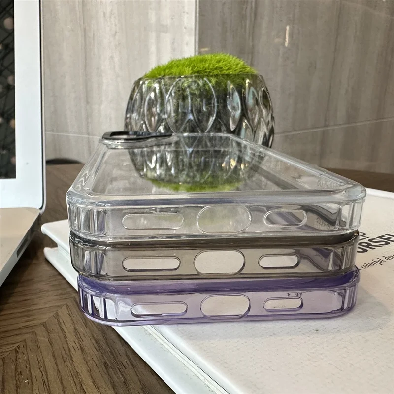 Funda para iPhone 16 Plus Anti-Caída TPU+PC Cubierta de Teléfono Transparente