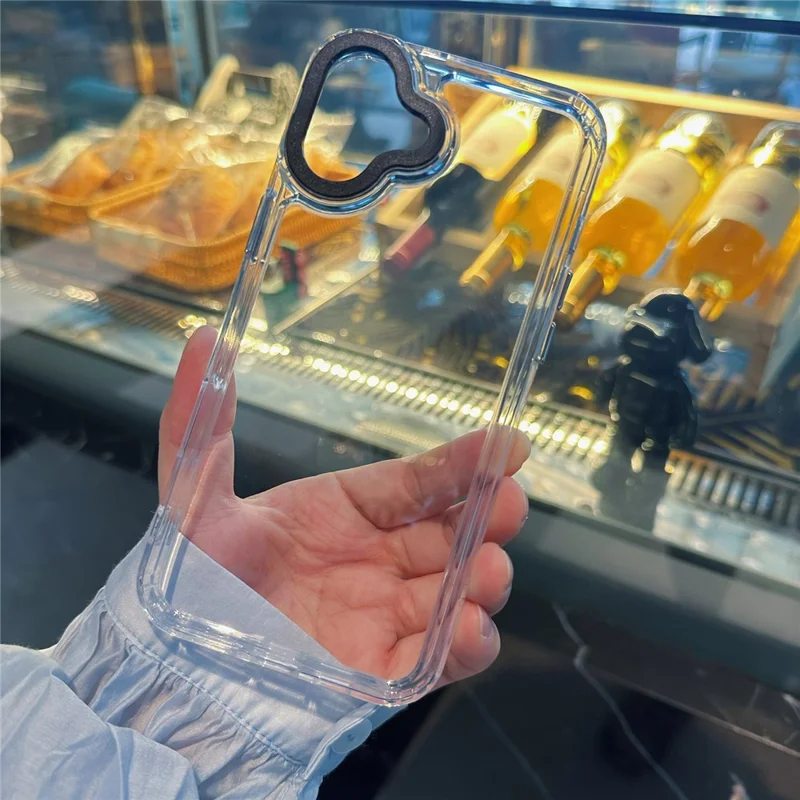 For iPhone 16 Clear Case Lightweight TPU+PC Phone Cover - Transparent
