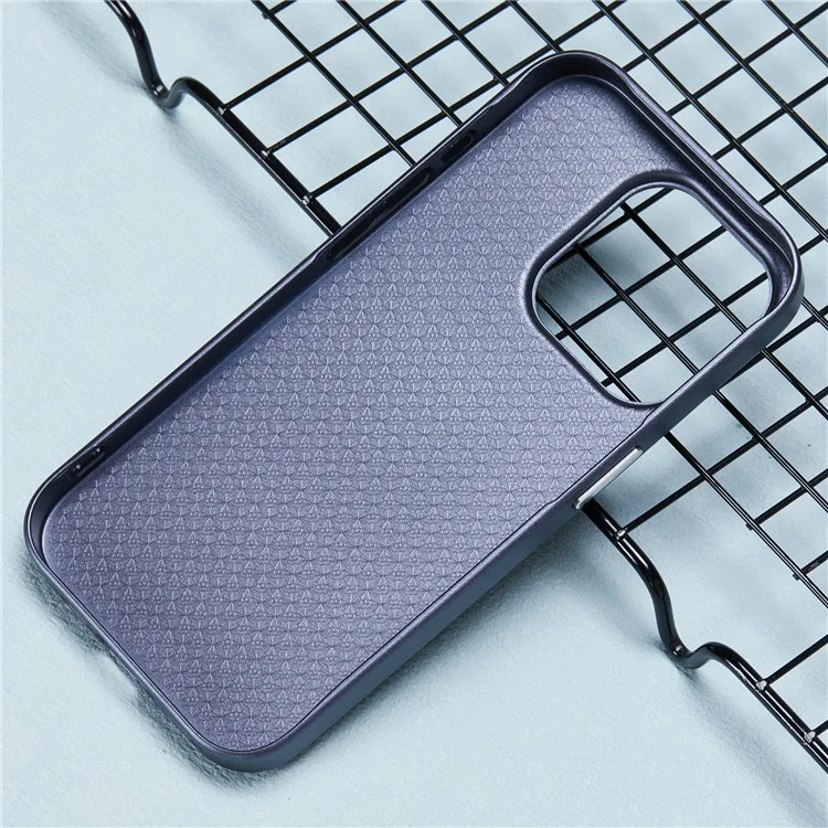Funda para iPhone 14 Pro de X-LEVEL, funda de PC ultradelgada con textura de fibra de carbono nanométrica - Azul