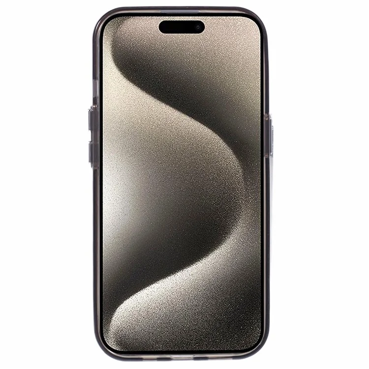Für iPhone 13 Case TPU+PC+Metallknöpfe 2.0mm Handyhülle - Transparentes Schwarz