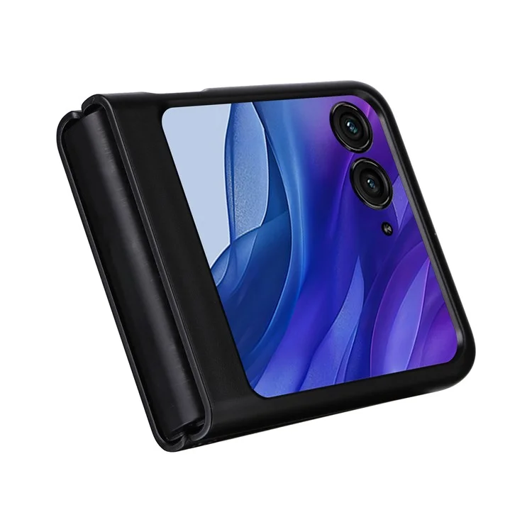 Для Motorola Razr 50 5G Чехол Текстура углеродного волокна Ударопрочный PU+PC Чехол для телефона - Зеленый
