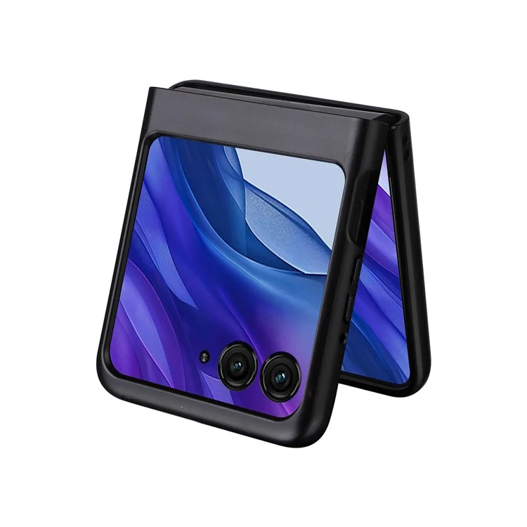 Для Motorola Razr 50 5G Чехол Текстура углеродного волокна Ударопрочный PU+PC Чехол для телефона - Зеленый