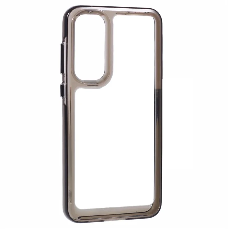 For Samsung Galaxy S23 FE Phone Case 2.0mm Thick Anti-Fall TPU + PC Cover - Transparent Black