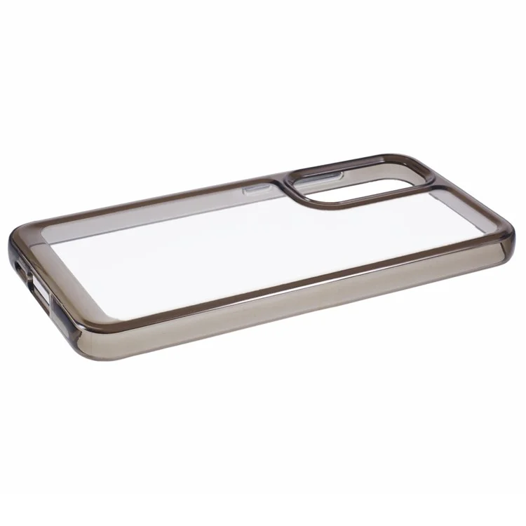 For Samsung Galaxy S23 FE Phone Case 2.0mm Thick Anti-Fall TPU + PC Cover - Transparent Black