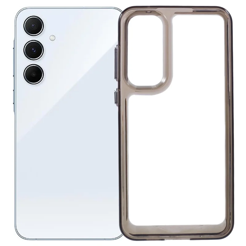 For Samsung Galaxy A35 5G Case TPU+PC 2.0mm Drop-Proof Cell Phone Cover - Transparent Black