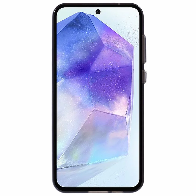 For Samsung Galaxy A35 5G Case TPU+PC 2.0mm Drop-Proof Cell Phone Cover - Transparent Black