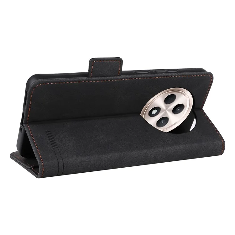 Pour Oppo Reno12 F 5G Case Hardware Décor Wallet Phone Cover - Noir