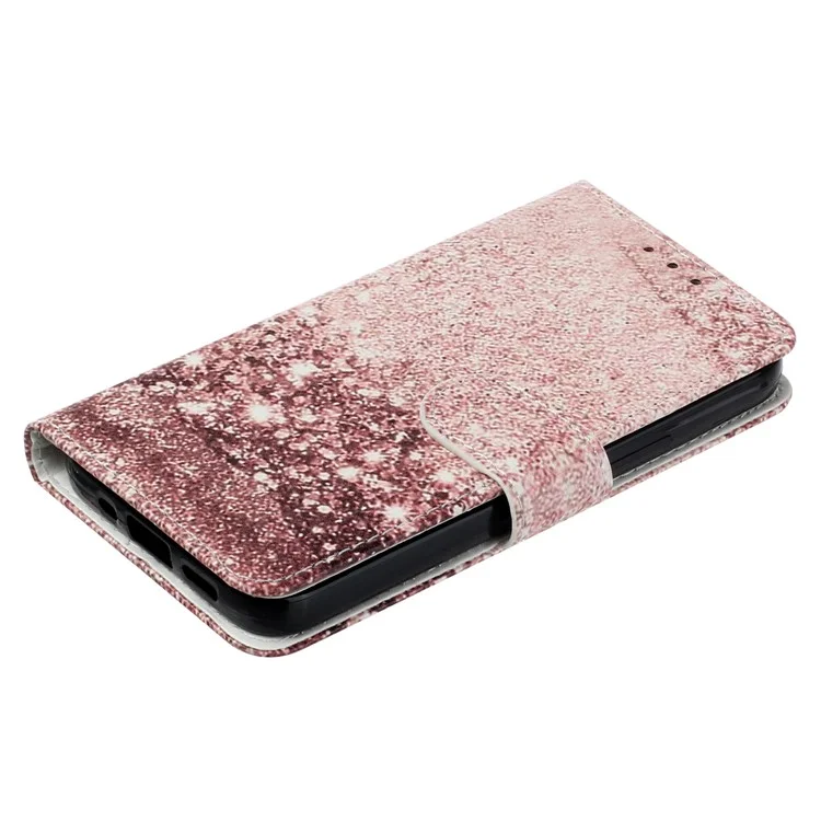 For Xiaomi Poco C61 4G / Redmi A3 4G Case Leather Pattern Design Flip Wallet Phone Cover - Rose Gold Marble