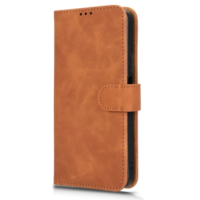 For Honor Play 60 Plus 5G Leather Case Skin-Feel Anti-Scratch Wallet Phone Cover - Brown