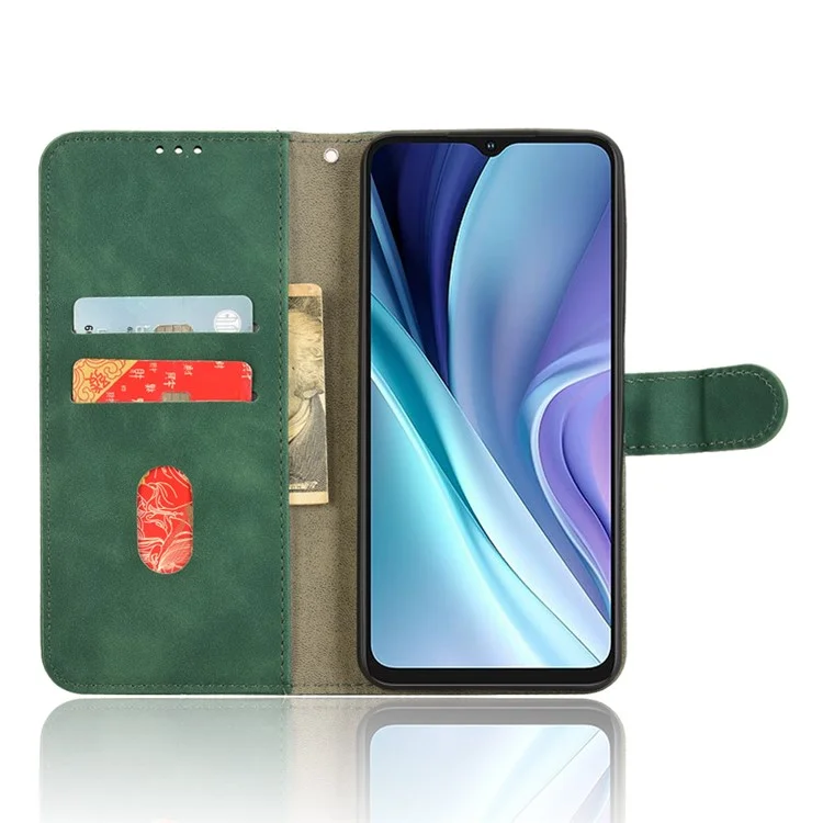 Capa para itel A50 Anti-Arranhões Couro Toque de Pele Carteira Celular - Verde