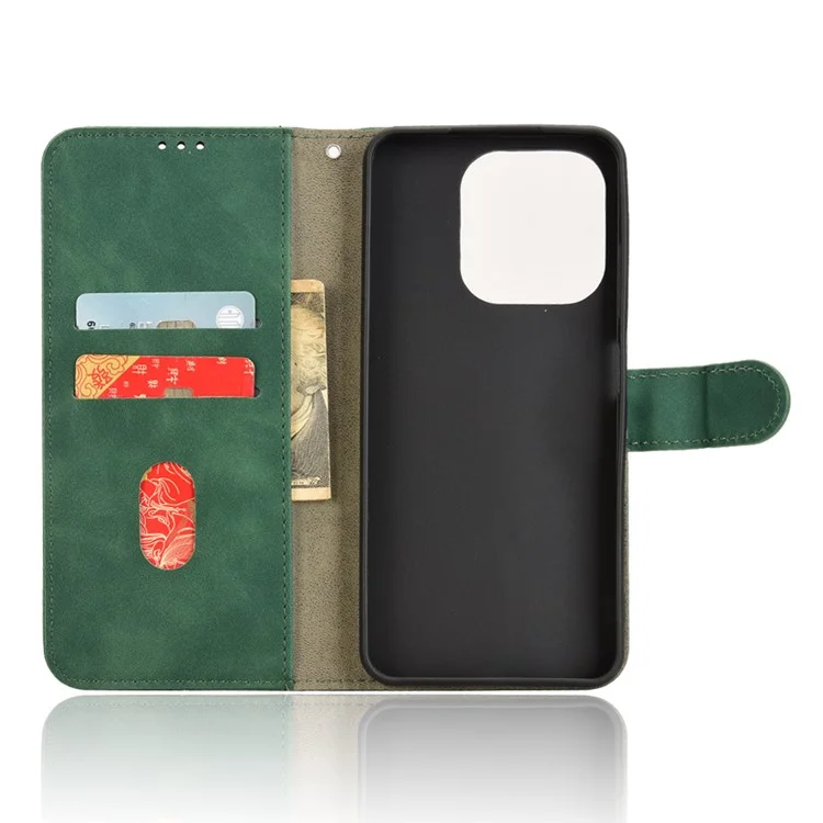 Capa para itel A50 Anti-Arranhões Couro Toque de Pele Carteira Celular - Verde