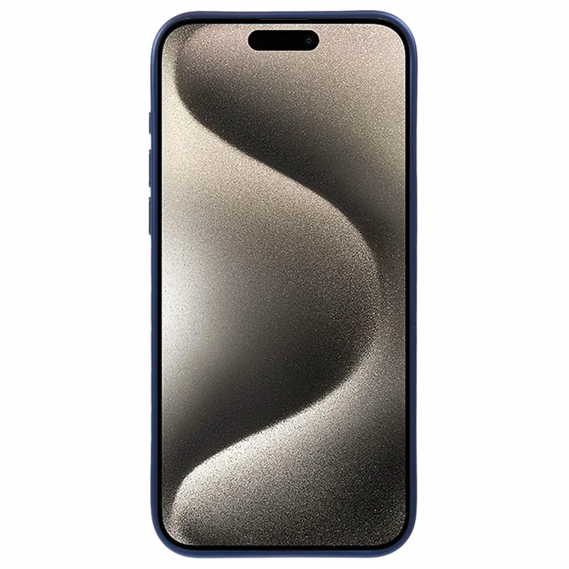 X-LEVEL For iPhone 15 Pro Max Case Geometric PC+TPU+Leather Anti-scratch Phone Cover - Blue