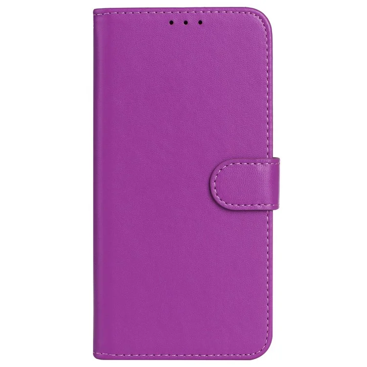 Para Xiaomi Poco C61 4G / Redmi A3 4G Capa Estilo Carteira Flip Leather Phone Cover Card Holder - Roxo