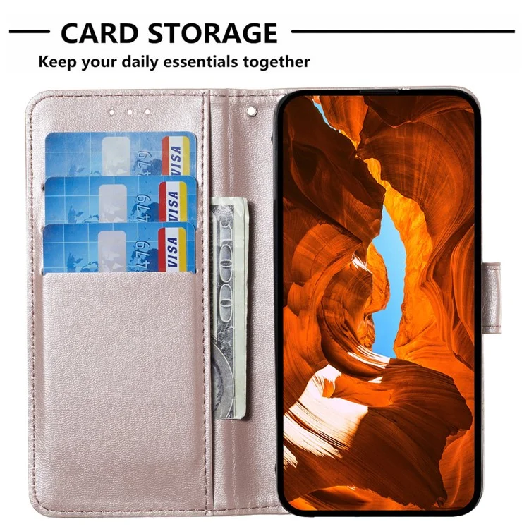 For Sony Xperia 1 VI Case Wallet Style Flip Leather Phone Cover Card Holder - Rose Gold