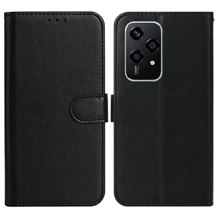 For Honor 200 Lite Case Wallet Style Flip Leather Phone Cover Card Holder - Black
