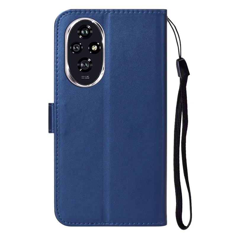 For Honor 200 5G Case Wallet Style Flip Leather Phone Cover Card Holder - Blau