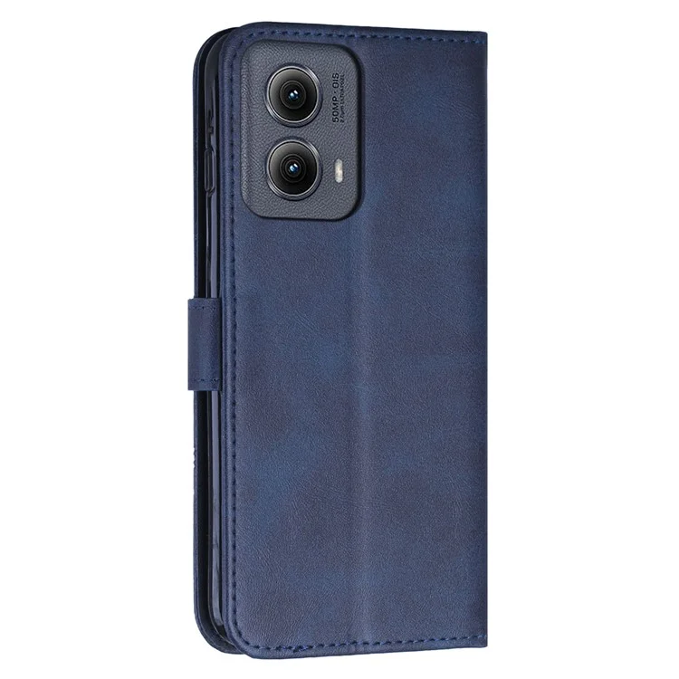 Für Motorola Moto G85 5G Case Stand Stoßfest TPU Innengehäuse Leder Handyhülle - Saphir