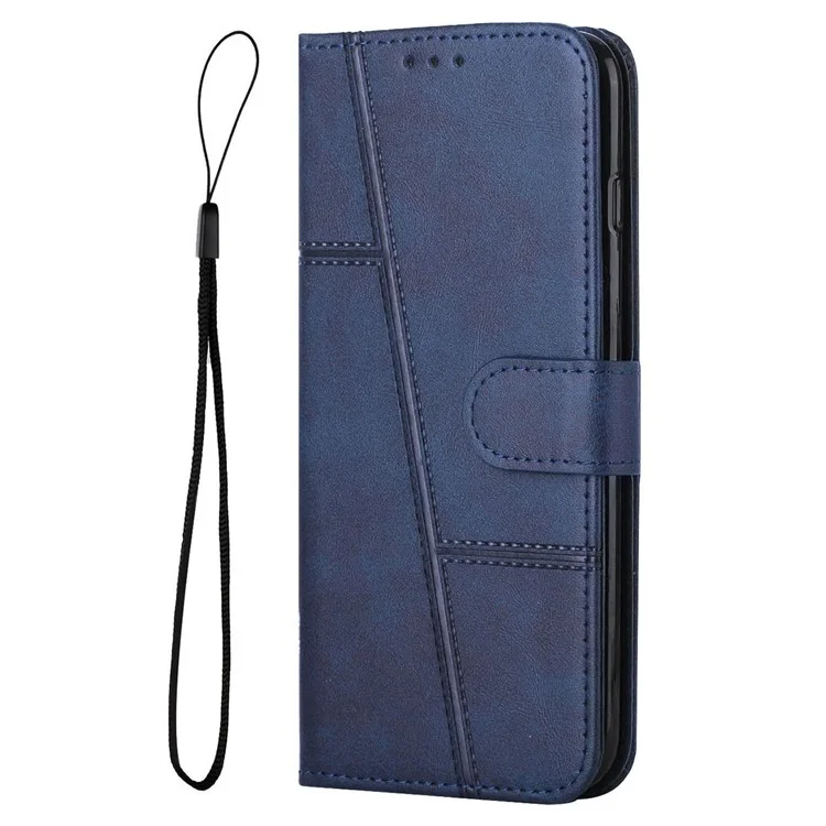 Für Motorola Moto G85 5G Case Stand Stoßfest TPU Innengehäuse Leder Handyhülle - Saphir