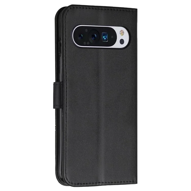 Для чехла Google Pixel 9 Pro XL Full Protection Card Slots Stand Leather Phone Cover - Черный