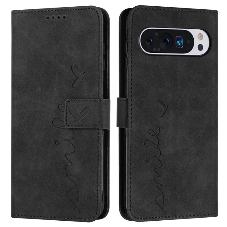 Para Google Pixel 9 / Pixel 9 Pro Funda Piel Tacto - Cubierta de Cartera de Teléfono - Negro